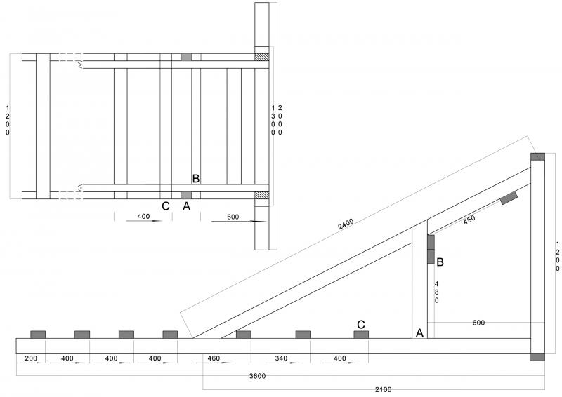 Lean to wooden high seat plans