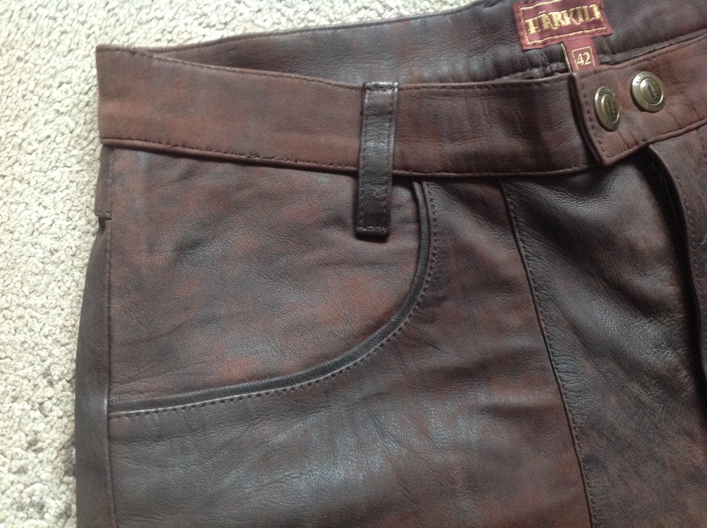 Classic Brown Leather Pants